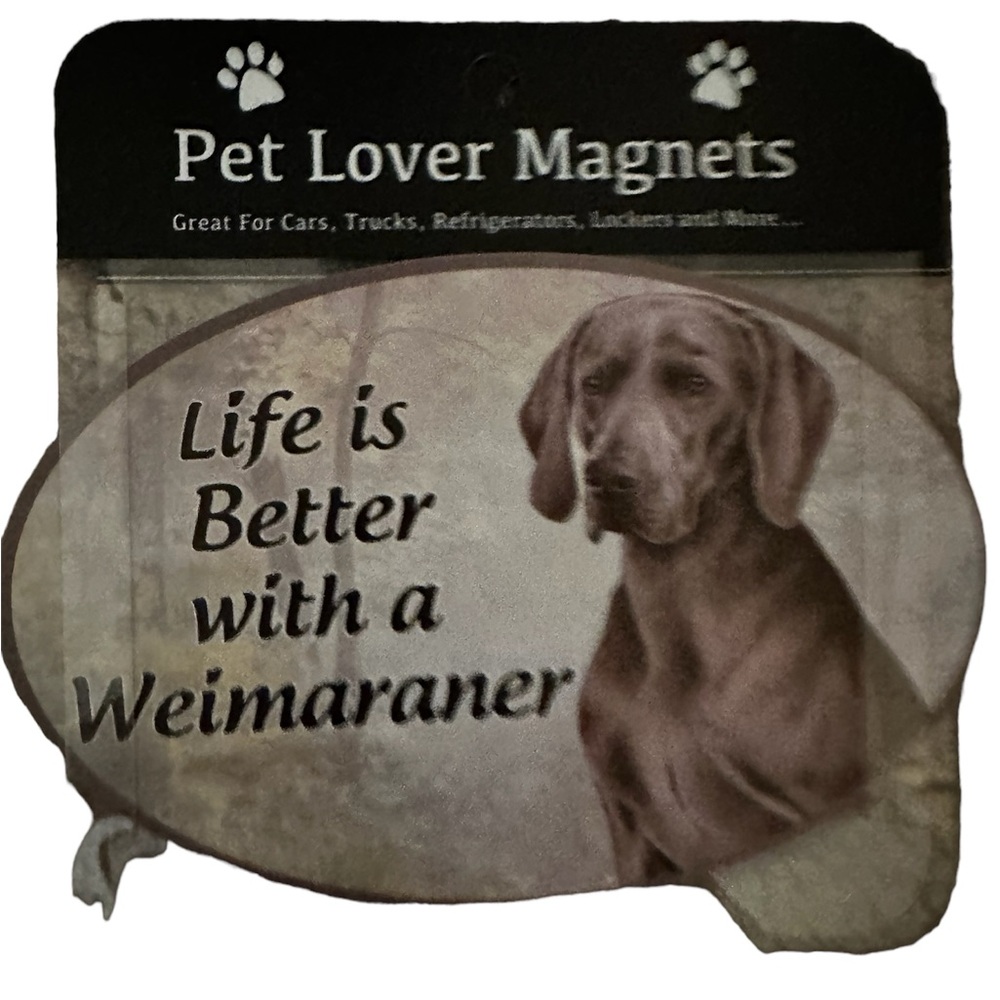 Weimaraner Oval Dog Magnet NWT
